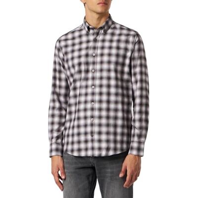 bugatti Chemise de loisirs à manches 1:1 pour homme, Marron 80, M bugatti Chemise de loisirs à manches 1:1 pour homme, Marron 80, M