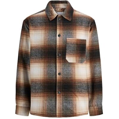 JACK & JONES Jjzac Heavy Brush Overshirt Ls, Robe de lune., XS JACK & JONES Jjzac Heavy Brush Overshirt Ls, Robe de lune., XS