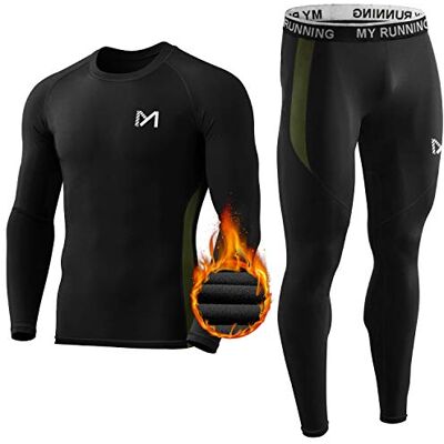 MEETYOO Thermounterwäsche Set Herren Ensemble de sous-vêtements Thermiques pour Hommes, Noir, XL MEETYOO Thermounterwäsche Set Herren Ensemble de sous-vêtements Thermiques pour Hommes, Noir, XL