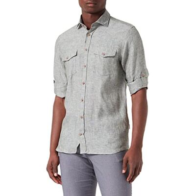 bugatti Chemise pour homme, Vert bouteille 580, S bugatti Chemise pour homme, Vert bouteille 580, S