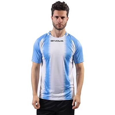 Givova Shirt Stripe M/C, Bleu ciel/blanc, L Givova Shirt Stripe M/C, Bleu ciel/blanc, L