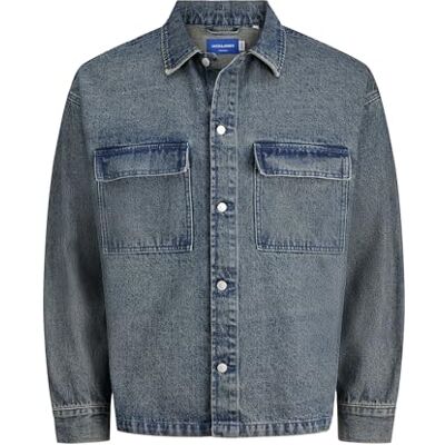 JACK & JONES Jormeadows Denim Overshirt Ls, bleu denim, L JACK & JONES Jormeadows Denim Overshirt Ls, bleu denim, L