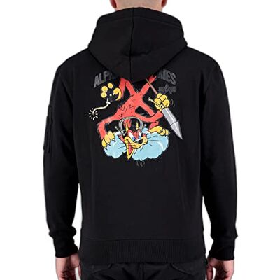 Alpha Sweat à capuche Fighter Squadron pour homme, Noir, XS Alpha Sweat à capuche Fighter Squadron pour homme, Noir, XS