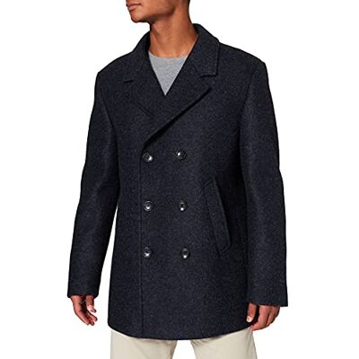 bugatti Mantel Manteau de Laine, Marine, 58 Homme bugatti Mantel Manteau de Laine, Marine, 58 Homme