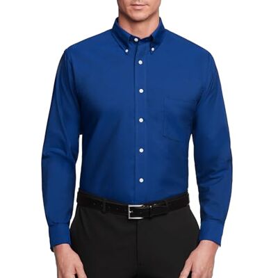 Van Heusen Oxford Chemise Décontractée Unie Coupe Droite Chemise Homme (lot de 1) Van Heusen Oxford Chemise Décontractée Unie Coupe Droite Chemise Homme (lot de 1)