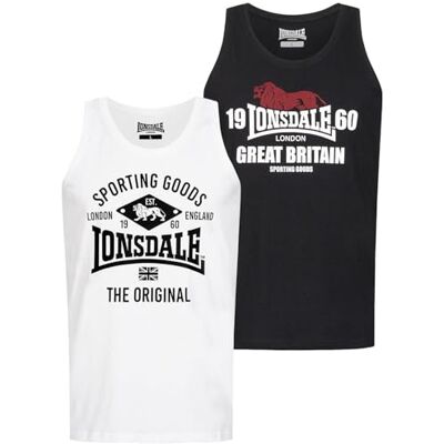 Lonsdale Herren Singlet Schmale Passform Doppelpack Biggin Polo Homme Lonsdale Herren Singlet Schmale Passform Doppelpack Biggin Polo Homme