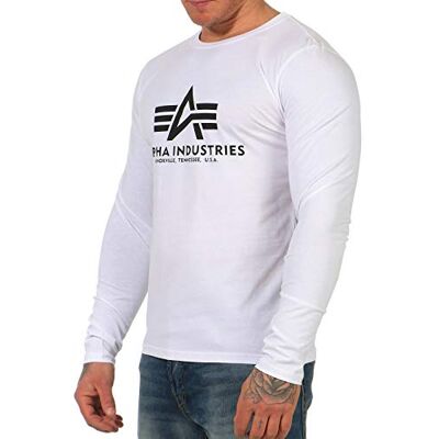 Alpha Basic T-LS T-Shirt Homme, blanc, L Alpha Basic T-LS T-Shirt Homme, blanc, L