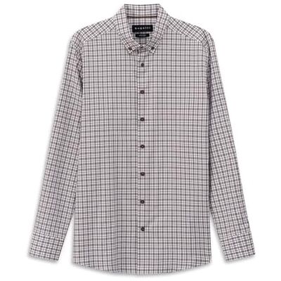 bugatti Chemise à manches longues 9350-18400E pour homme, coupe moderne, à carreaux, col boutonné, en coton, fonction Easy Care, 70 Marron clair, 3XL bugatti Chemise à manches longues 9350-18400E pour homme, coupe moderne, à carreaux, col boutonné, en coton, fonction Easy Care, 70 Marron clair, 3XL