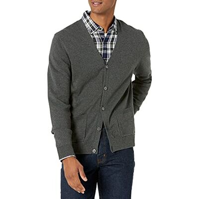 Amazon Essentials Gilet en Coton Men's, Charbon Chiné, M Amazon Essentials Gilet en Coton Men's, Charbon Chiné, M