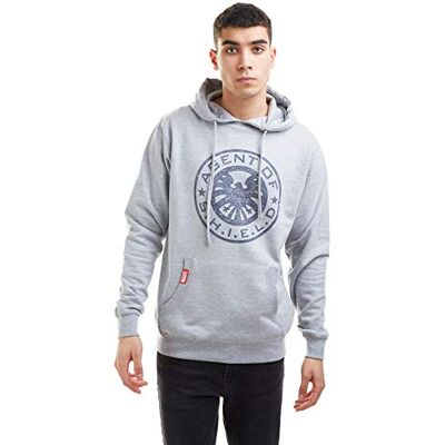 Marvel Press Retro Shield Logo Hoodie Sweatshirt à capuche Homme Marvel Press Retro Shield Logo Hoodie Sweatshirt à capuche Homme