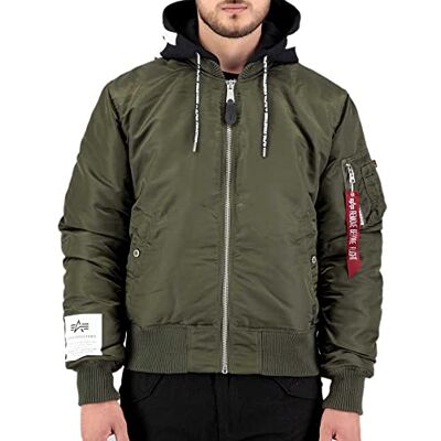 Alpha Veste bomber pour homme, Vert olive foncé, 3XL Alpha Veste bomber pour homme, Vert olive foncé, 3XL
