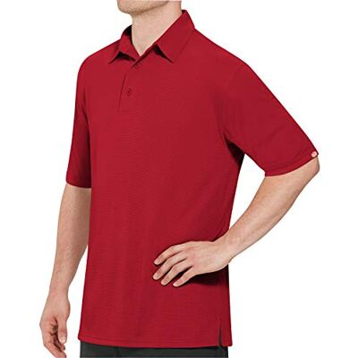 Red Kap Men's Standard Short Sleeve Performance Knit Polo, Red, 4X-Large Red Kap Men's Standard Short Sleeve Performance Knit Polo, Red, 4X-Large