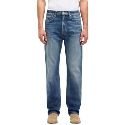 7 For All Mankind Easy Straight Clarks, Bleu moyen., 33W 7 For All Mankind Easy Straight Clarks, Bleu moyen., 33W
