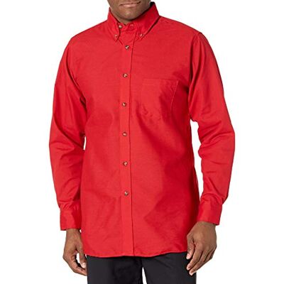 Red Kap Men's Poplin Dress Shirt, 3X-Large Red Red Kap Men's Poplin Dress Shirt, 3X-Large Red