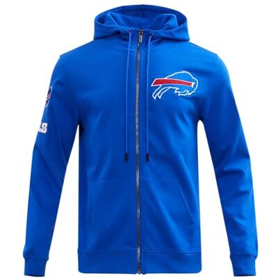 Pro Standard Sweat à capuche zippé classique Buffalo Bills pour homme Bleu roi Taille M Pro Standard Sweat à capuche zippé classique Buffalo Bills pour homme Bleu roi Taille M