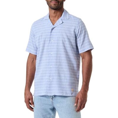 Armor-lux Armor Lux Chemise Manches Courtes Confort Col Requin Homme, Rayé Marine Deep, M Armor-lux Armor Lux Chemise Manches Courtes Confort Col Requin Homme, Rayé Marine Deep, M