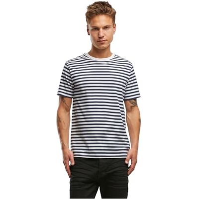 Brandit T-shirt en jersey à rayures, tailles S à 3XL, Bleu marine-blanc, S Brandit T-shirt en jersey à rayures, tailles S à 3XL, Bleu marine-blanc, S