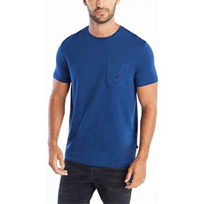 Nautica Men's Solid Crew Neck Short-Sleeve Pocket T-Shirt, Estate Blue, XX-Large Nautica Men's Solid Crew Neck Short-Sleeve Pocket T-Shirt, Estate Blue, XX-Large