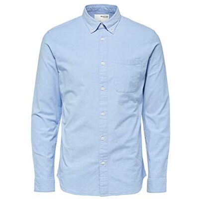 SELECTED HOMME Chemise Homme en coton biologique Oxford, bleu clair, XXL SELECTED HOMME Chemise Homme en coton biologique Oxford, bleu clair, XXL