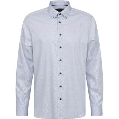 bugatti Chemise boutonnée à manches longues pour homme Coupe moderne, Bleu clair (320), M bugatti Chemise boutonnée à manches longues pour homme Coupe moderne, Bleu clair (320), M