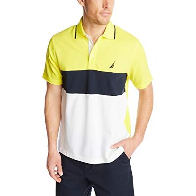 Nautica Polo pour homme, Jaune éclatant, S Nautica Polo pour homme, Jaune éclatant, S