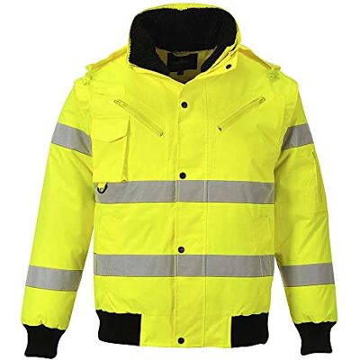 Portwest Blouson bomber 3 en 1 haute visibilité, taille M, couleur jaune, C467YERM Portwest Blouson bomber 3 en 1 haute visibilité, taille M, couleur jaune, C467YERM