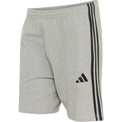 adidas Homme Essentials 3-Stripes French Terry Shorts, medium grey heather/white, XXL adidas Homme Essentials 3-Stripes French Terry Shorts, medium grey heather/white, XXL