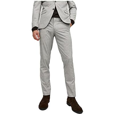 JACK & JONES Pantalon de costume Jprsolaris Check Trouser pour homme, Moonstruck/Checks:super Slim Fit, 54 JACK & JONES Pantalon de costume Jprsolaris Check Trouser pour homme, Moonstruck/Checks:super Slim Fit, 54