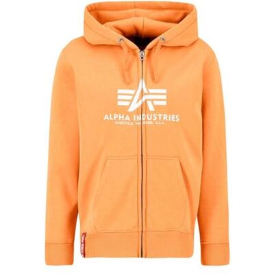 Alpha Sweat à capuche basique zippé Pp pour homme, Tangerine, XL Alpha Sweat à capuche basique zippé Pp pour homme, Tangerine, XL