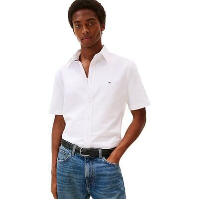 Tommy Hilfiger Chemises Oxford à manches courtes pour homme en coupe droite, chemises boutonnées pour hommes, chemises Oxford à manches courtes en coupe droite, chemises boutonnées pour hommes Tommy Hilfiger Chemises Oxford à manches courtes pour homme en coupe droite, chemises boutonnées pour hommes, chemises Oxford à manches courtes en coupe droite, chemises boutonnées pour hommes
