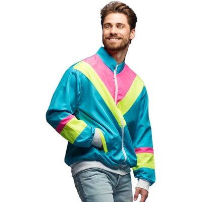 Boland Veste d'entraînement pour homme, costume de carnaval pour fête à thème, Halloween ou carnaval, déguisement des années 90 Boland Veste d'entraînement pour homme, costume de carnaval pour fête à thème, Halloween ou carnaval, déguisement des années 90