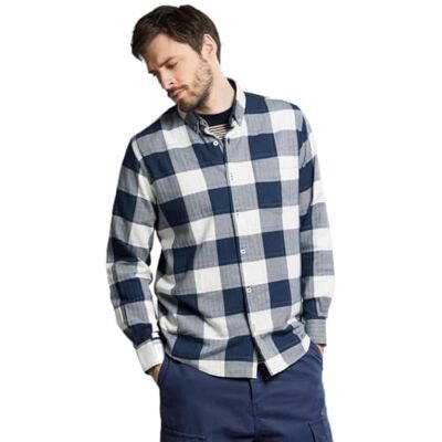 Armor-lux Armor Lux Chemise Flanelle à Carreaux Héritage, Tartan Winterblue/Milk, L Armor-lux Armor Lux Chemise Flanelle à Carreaux Héritage, Tartan Winterblue/Milk, L