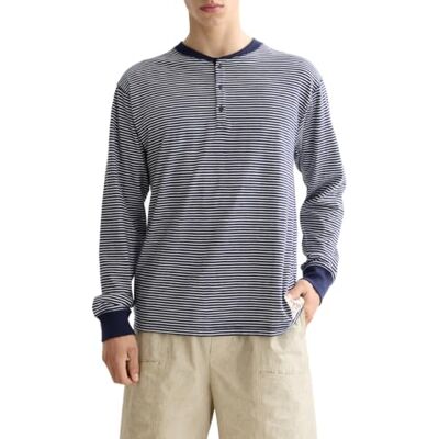 Scotch & Soda Relaxed Fit Striped Henley Chemise Henley Homme Scotch & Soda Relaxed Fit Striped Henley Chemise Henley Homme