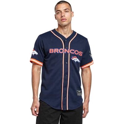 Pro Standard NFL Denver Broncos Haut en maille boutonnée Bleu marine/orange Taille XXL Pro Standard NFL Denver Broncos Haut en maille boutonnée Bleu marine/orange Taille XXL