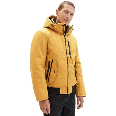 TOM TAILOR Blouson d'hiver pour homme avec capuche amovible, 10533 Golden Fall, XL TOM TAILOR Blouson d'hiver pour homme avec capuche amovible, 10533 Golden Fall, XL