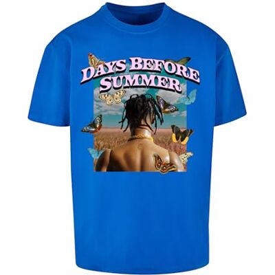 Upscale T-shirt unisexe Days Before Summer Oversize Tee imprimé, coupe surdimensionnée, en coton, Bleu cobalt, XXL Upscale T-shirt unisexe Days Before Summer Oversize Tee imprimé, coupe surdimensionnée, en coton, Bleu cobalt, XXL