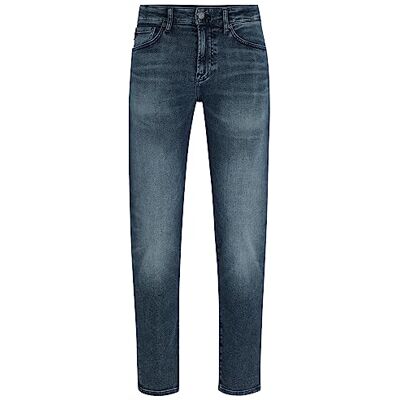 Boss Jean Re.Maine BC-C Maine pour homme, coupe droite, bleu moyen, en denim stretch confortable, bleu, 33W / 34L Boss Jean Re.Maine BC-C Maine pour homme, coupe droite, bleu moyen, en denim stretch confortable, bleu, 33W / 34L