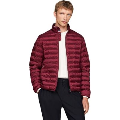 Tommy Hilfiger Veste de mi-saison Recycled pour homme, Violet (Deep Rouge), XXL Tommy Hilfiger Veste de mi-saison Recycled pour homme, Violet (Deep Rouge), XXL