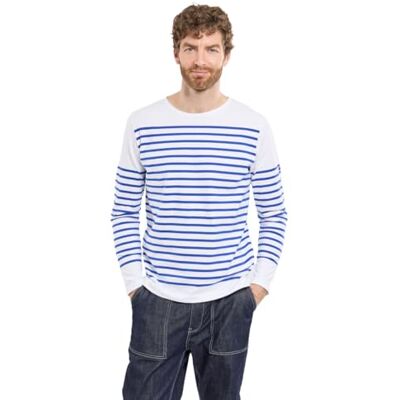 Armor-lux Armor Lux Marinière "Arsenal" Homme, Blanc/Etoile, L Armor-lux Armor Lux Marinière "Arsenal" Homme, Blanc/Etoile, L