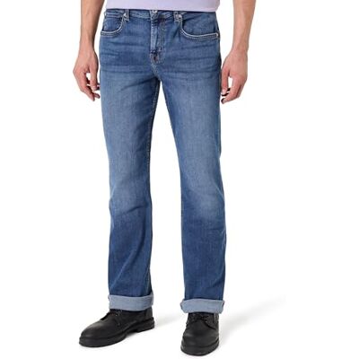 7 For All Mankind Brett Midway, Bleu moyen., 33W 7 For All Mankind Brett Midway, Bleu moyen., 33W