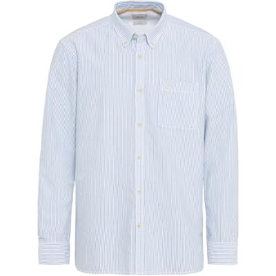 camel active Chemise Oxford rayée pour homme en coton biologique durable, bleu/blanc, XXL camel active Chemise Oxford rayée pour homme en coton biologique durable, bleu/blanc, XXL