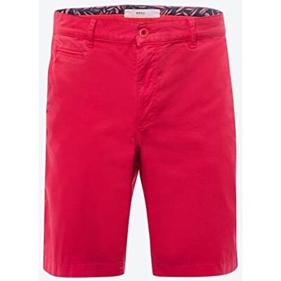 BRAX Style Bari Cotton Gab Classique Sportif Chino Bermuda Shorts Homme, Rouge Pastèque, 33W / 32L BRAX Style Bari Cotton Gab Classique Sportif Chino Bermuda Shorts Homme, Rouge Pastèque, 33W / 32L