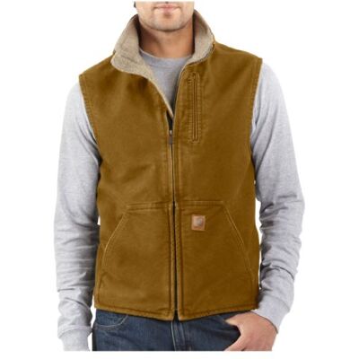 Carhartt V33.211.S005 Grès Gilet Col Montant, Marron , M Carhartt V33.211.S005 Grès Gilet Col Montant, Marron , M