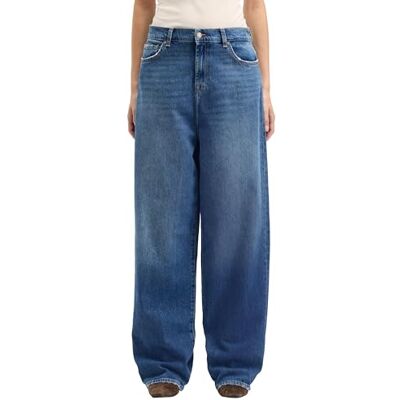 7 For All Mankind Slouchy Wide Explorer, Bleu moyen., 25W 7 For All Mankind Slouchy Wide Explorer, Bleu moyen., 25W
