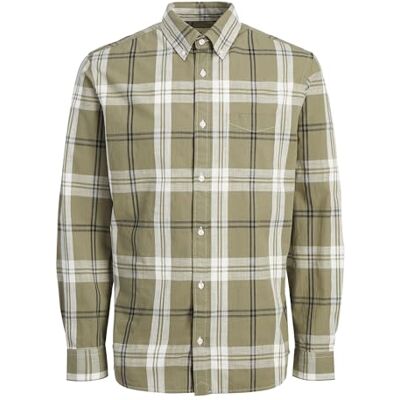 JACK & JONES Chemise pour homme Comfort Fit, vert olive, XS JACK & JONES Chemise pour homme Comfort Fit, vert olive, XS