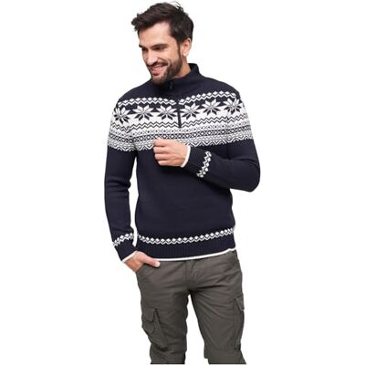 Brandit Pull Troyer Norweger pour homme, bleu marine, 4XL Brandit Pull Troyer Norweger pour homme, bleu marine, 4XL