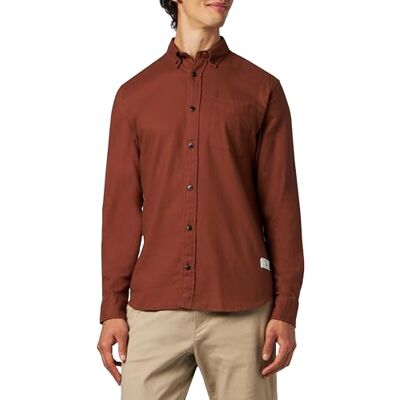 JACK & JONES JACK&JONES Jprblubrook Solid Twill Shirt L/S Chemise décontractée pour homme, Cambridge Brown/Fit:comfort Fit, M JACK & JONES JACK&JONES Jprblubrook Solid Twill Shirt L/S Chemise décontractée pour homme, Cambridge Brown/Fit:comfort Fit, M
