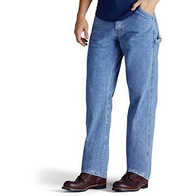 Lee Men's Loose-Fit Straight Leg Carpenter Jean, Retro Stone, 38W x 29L Lee Men's Loose-Fit Straight Leg Carpenter Jean, Retro Stone, 38W x 29L