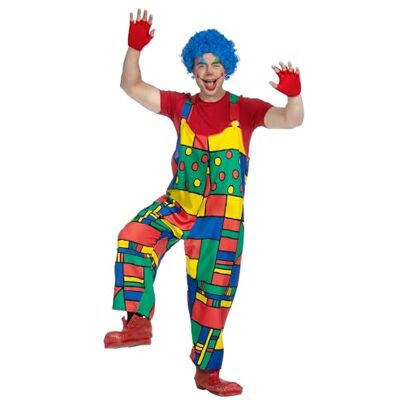 WILBERS & WILBERS 5239 – Salopette clown multicolore pour homme, design géométrique Mondrian, pantalon pour carnaval, fête à thème WILBERS & WILBERS 5239 – Salopette clown multicolore pour homme, design géométrique Mondrian, pantalon pour carnaval, fête à thème