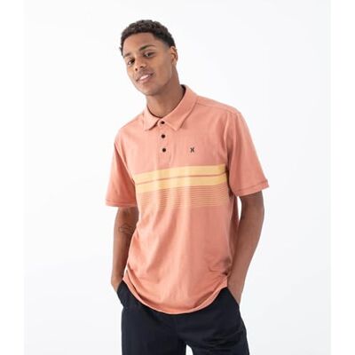 Hurley Printed Stripe Slub Polo Ss Polo Homme Hurley Printed Stripe Slub Polo Ss Polo Homme